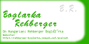 boglarka rehberger business card